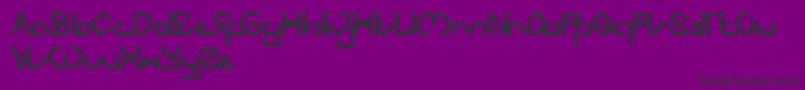 ZoomingTrack-fontti – mustat fontit violetilla taustalla