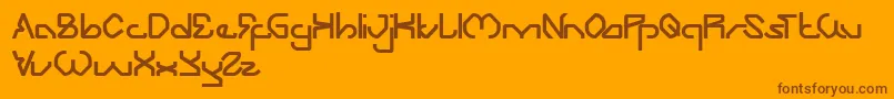 ZoomingTrack Font – Brown Fonts on Orange Background