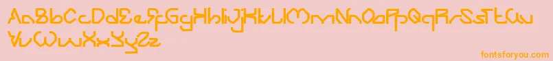 ZoomingTrack Font – Orange Fonts on Pink Background