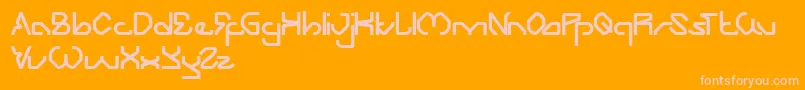 ZoomingTrack Font – Pink Fonts on Orange Background