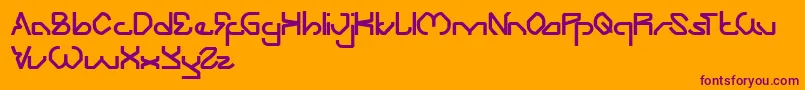 ZoomingTrack Font – Purple Fonts on Orange Background
