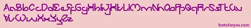 ZoomingTrack Font – Purple Fonts on Pink Background