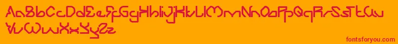 Шрифт ZoomingTrack – красные шрифты на оранжевом фоне