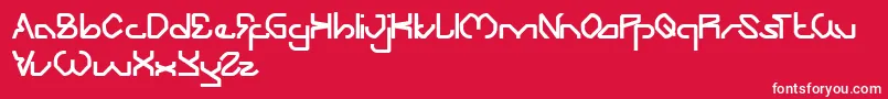 ZoomingTrack Font – White Fonts on Red Background
