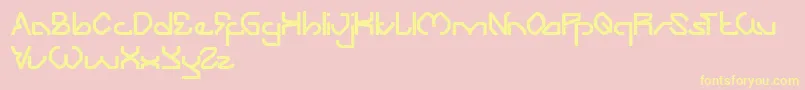 ZoomingTrack Font – Yellow Fonts on Pink Background