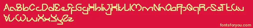 ZoomingTrack Font – Yellow Fonts on Red Background