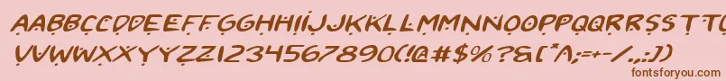 More about 2toon2ExpandedItalic Font 2toon2ExpandedItalic Font – Brown Fonts on Pink Background