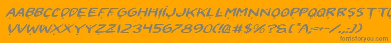 2toon2ExpandedItalic Font – Gray Fonts on Orange Background