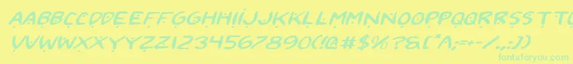 En savoir plus sur la police 2toon2ExpandedItalic Police 2toon2ExpandedItalic – polices vertes sur fond jaune