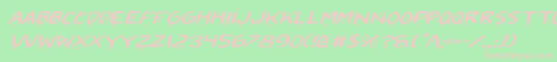 2toon2ExpandedItalic Font – Pink Fonts on Green Background