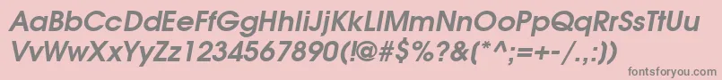 ModerneDemiOblique Font – Gray Fonts on Pink Background
