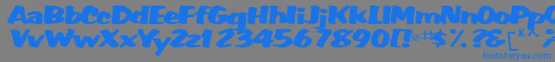 WummerlinscriptsskBold Font – Blue Fonts on Gray Background