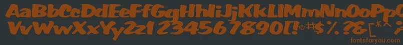 WummerlinscriptsskBold Font – Brown Fonts on Black Background