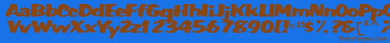 WummerlinscriptsskBold Font – Brown Fonts on Blue Background