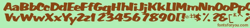 WummerlinscriptsskBold Font – Brown Fonts on Green Background