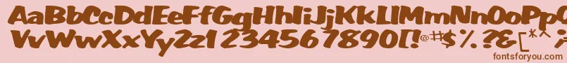 WummerlinscriptsskBold Font – Brown Fonts on Pink Background