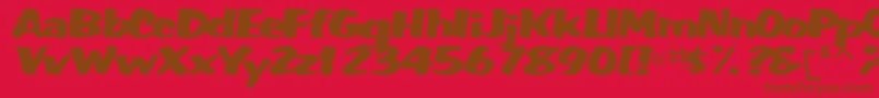 WummerlinscriptsskBold Font – Brown Fonts on Red Background
