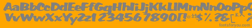WummerlinscriptsskBold-Schriftart – Graue Schriften auf orangefarbenem Hintergrund