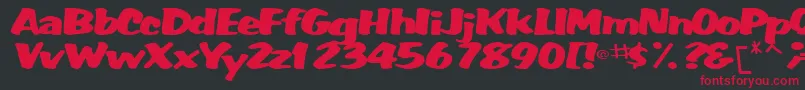 WummerlinscriptsskBold Font – Red Fonts on Black Background