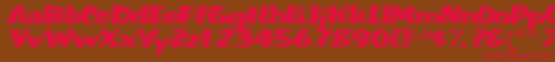 WummerlinscriptsskBold-fontti – punaiset fontit ruskealla taustalla