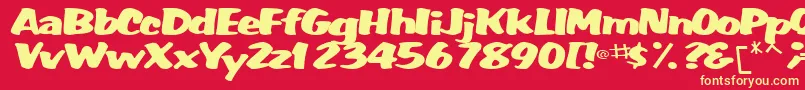 WummerlinscriptsskBold Font – Yellow Fonts on Red Background