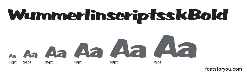 WummerlinscriptsskBold Font Sizes