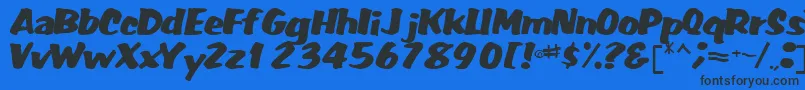 フォントFatRegularTtnorm – 黒い文字の青い背景