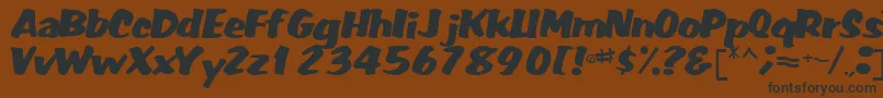 FatRegularTtnorm Font – Black Fonts on Brown Background