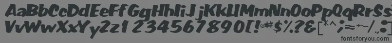 Шрифт FatRegularTtnorm – чёрные шрифты на сером фоне