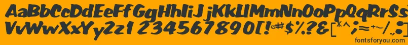 FatRegularTtnorm-Schriftart – Schwarze Schriften auf orangefarbenem Hintergrund
