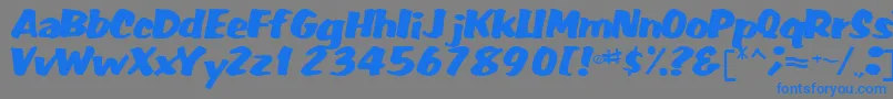Шрифт FatRegularTtnorm – синие шрифты на сером фоне