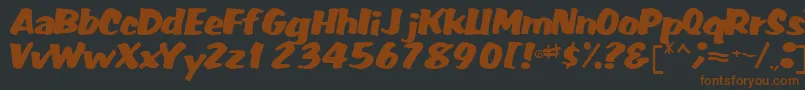 Шрифт FatRegularTtnorm – коричневые шрифты на чёрном фоне