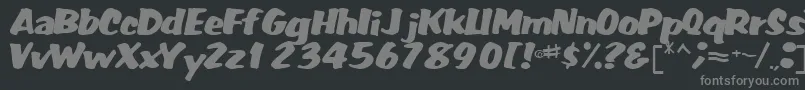 フォントFatRegularTtnorm – 黒い背景に灰色の文字