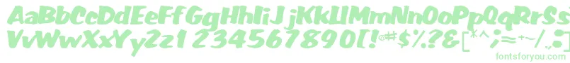 FatRegularTtnorm-fontti – vihreät fontit valkoisella taustalla
