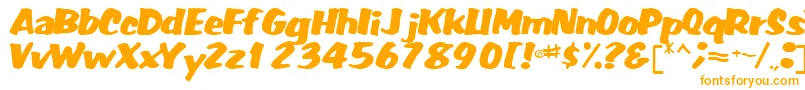 FatRegularTtnorm-Schriftart – Orangefarbene Schriften auf weißem Hintergrund