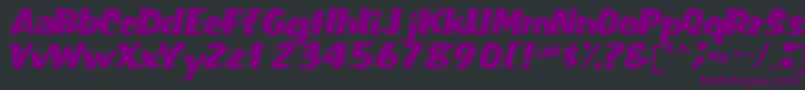 Шрифт FatRegularTtnorm – фиолетовые шрифты на чёрном фоне