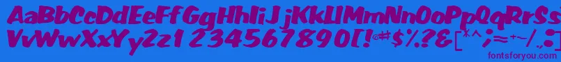 FatRegularTtnorm Font – Purple Fonts on Blue Background