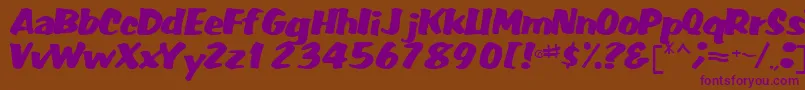 FatRegularTtnorm Font – Purple Fonts on Brown Background