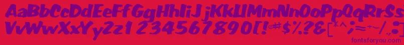 FatRegularTtnorm Font – Purple Fonts on Red Background