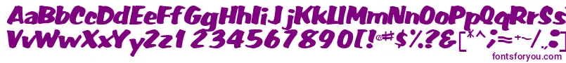 FatRegularTtnorm-fontti – violetit fontit valkoisella taustalla