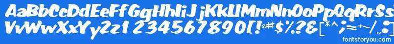 FatRegularTtnorm-Schriftart – Weiße Schriften auf blauem Hintergrund