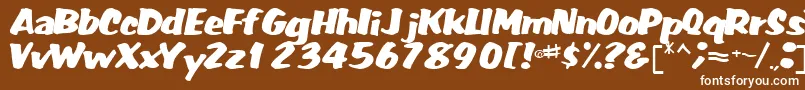 Шрифт FatRegularTtnorm – белые шрифты на коричневом фоне