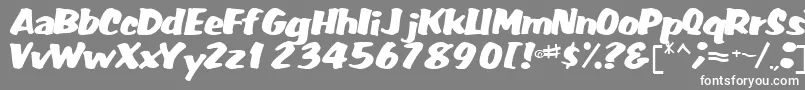 Шрифт FatRegularTtnorm – белые шрифты на сером фоне