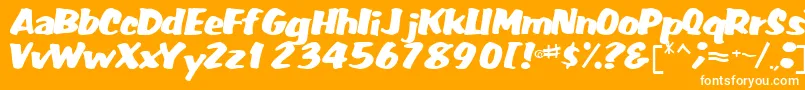 フォントFatRegularTtnorm – オレンジの背景に白い文字