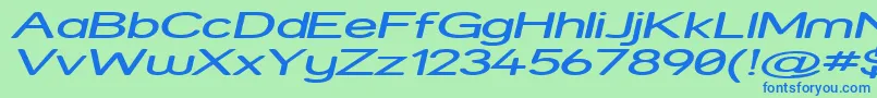Strexpi Font – Blue Fonts on Green Background