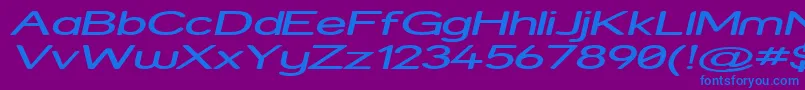 Strexpi Font – Blue Fonts on Purple Background