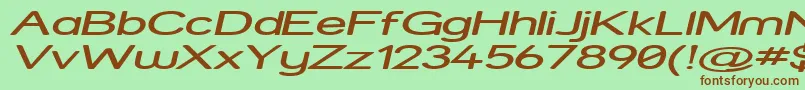 Strexpi Font – Brown Fonts on Green Background