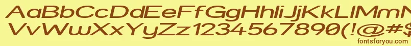 Strexpi-fontti – ruskeat fontit keltaisella taustalla
