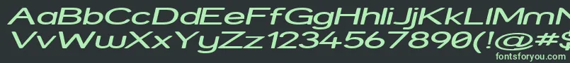 Strexpi-fontti – vihreät fontit mustalla taustalla