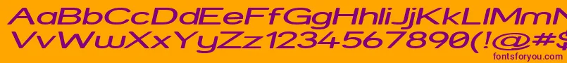 Strexpi Font – Purple Fonts on Orange Background